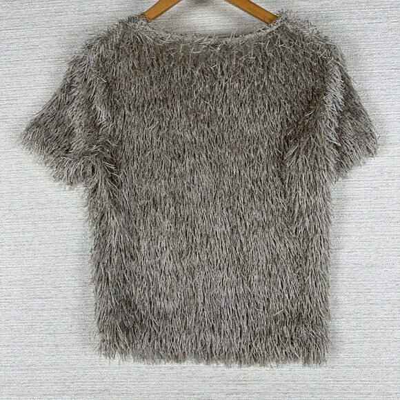 Zara Trafaluc eyelash Fringe Short Sleeve Top M Fairy Grunge Baddie Punk Rocker - Picture 2 of 10